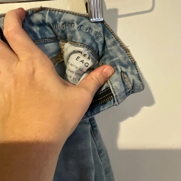 American Eagle Next Level Stretch, High Rise Jeggings. Sz 0. Light wash. - Picture 5 of 6